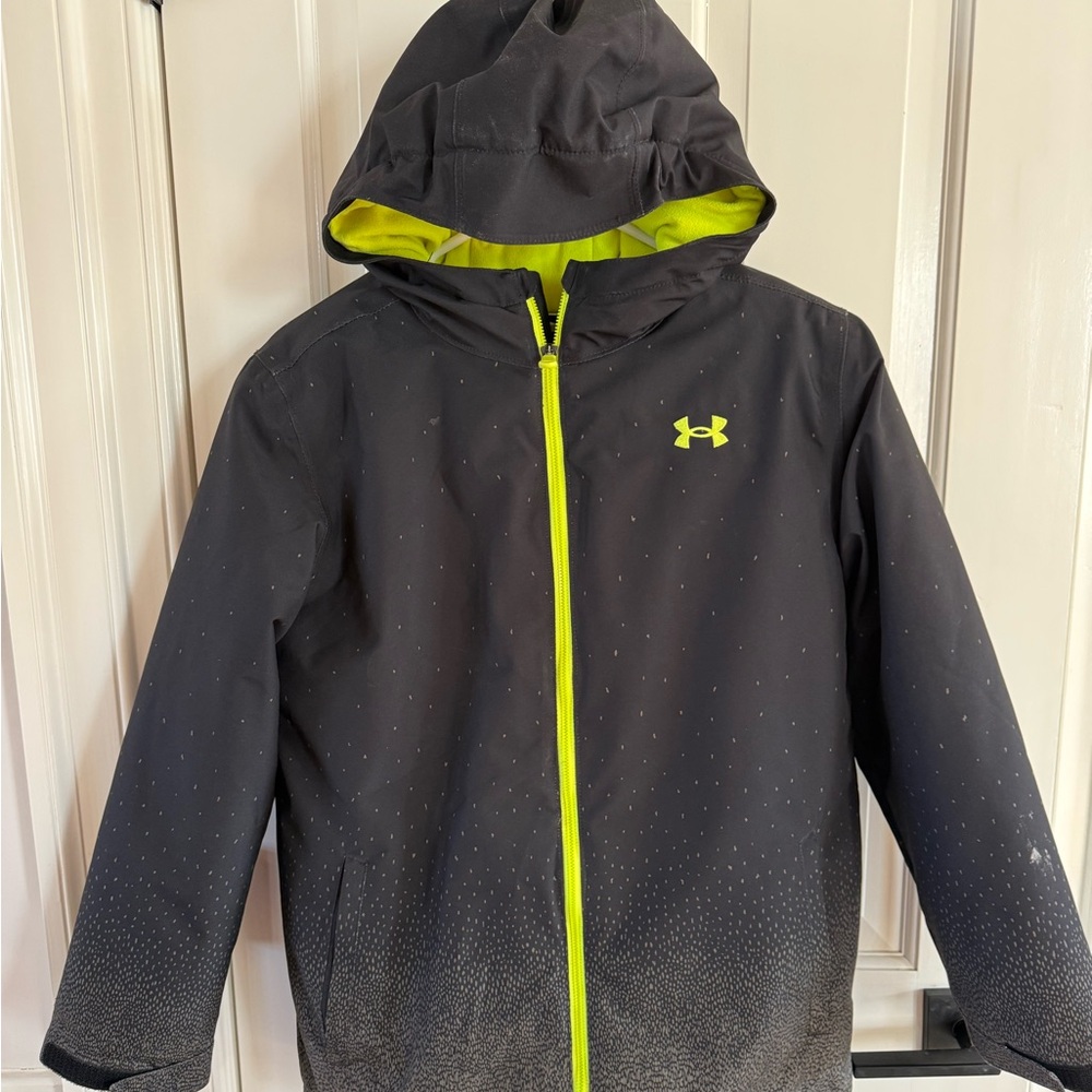 Under Armour Cold Gear Neon Yellow Fleece Jacket